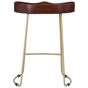 vidaXL Bar Stool Bar Seat Counter Height Island Stool for Pub Solid Mango Wood-0