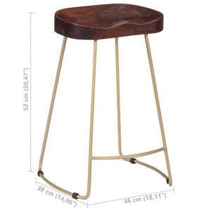 vidaXL Bar Stool Bar Seat Counter Height Island Stool for Pub Solid Mango Wood-13