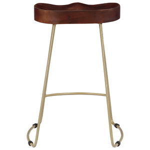 vidaXL Bar Stool Bar Seat Counter Height Island Stool for Pub Solid Mango Wood-4