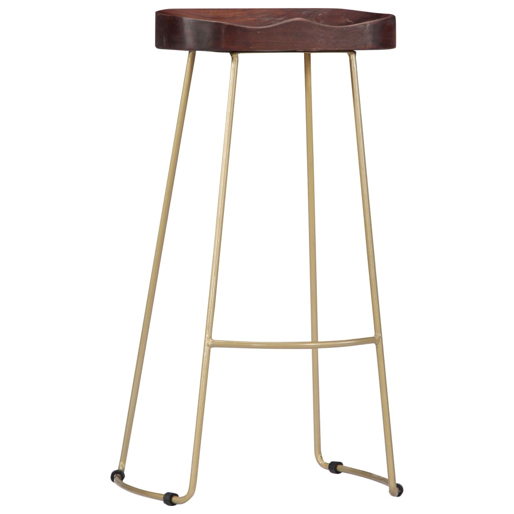 vidaXL Bar Stool Bar Seat Counter Height Island Stool for Pub Solid Mango Wood-6