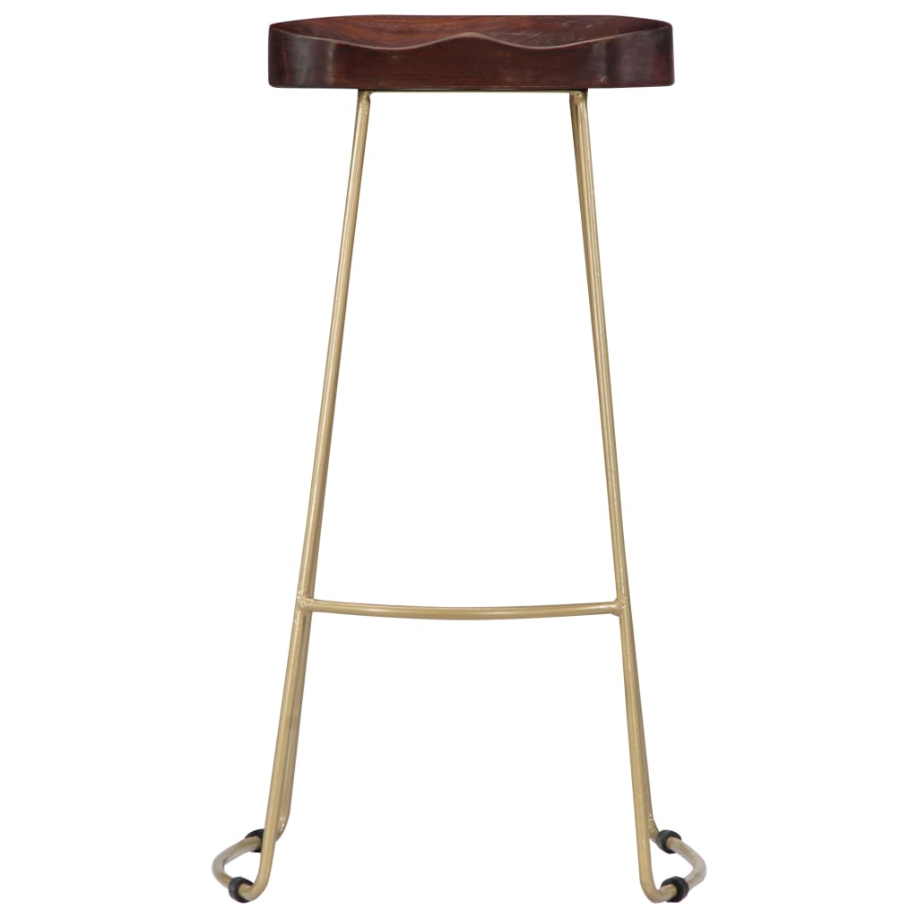 vidaXL Bar Stool Bar Seat Counter Height Island Stool for Pub Solid Mango Wood-8