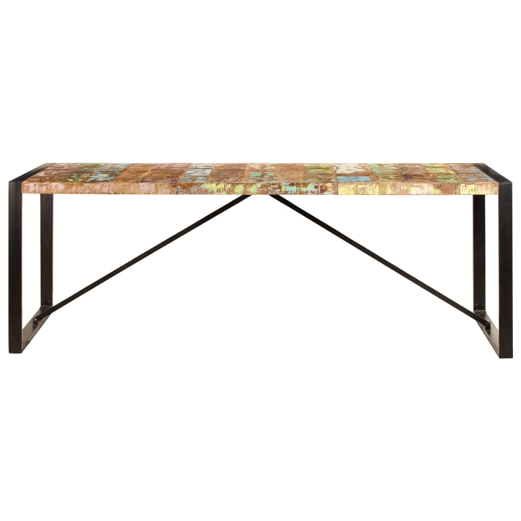 vidaXL Dining Table 86.6"x39.4"x29.5" Solid Reclaimed Wood-0