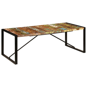 vidaXL Dining Table 86.6"x39.4"x29.5" Solid Reclaimed Wood-5