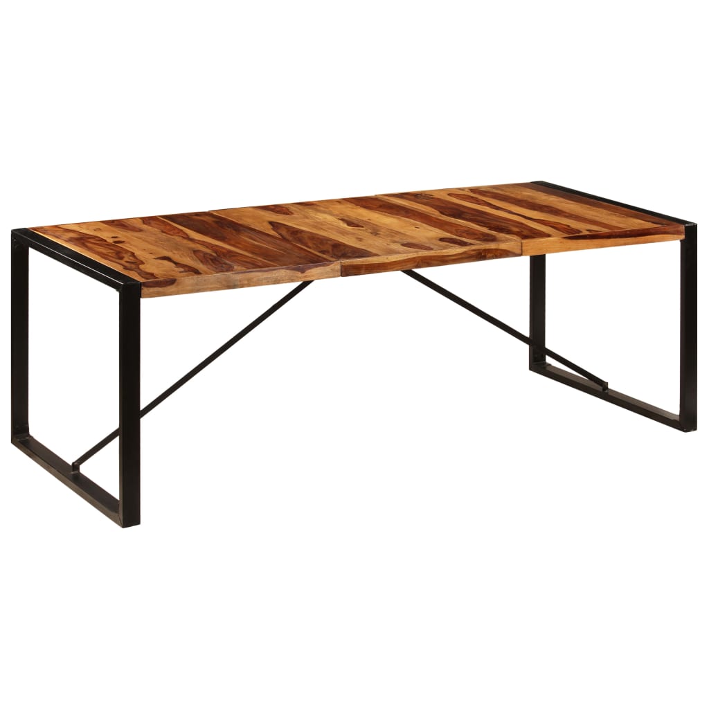 vidaXL Dining Table 86.6"x39.4"x29.5" Solid Sheesham Wood-0