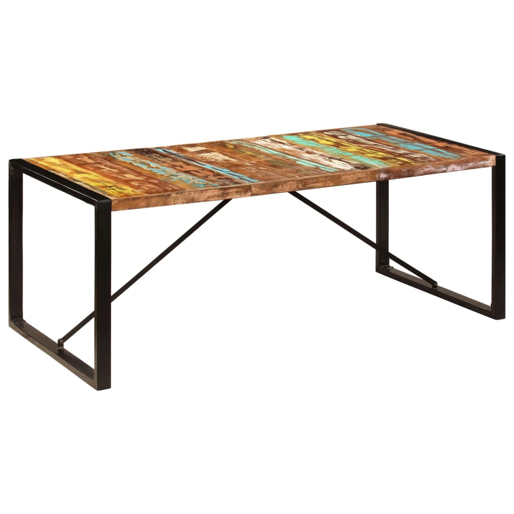 vidaXL Dining Table 78.7"x39.4"x29.5" Solid Reclaimed Wood-6