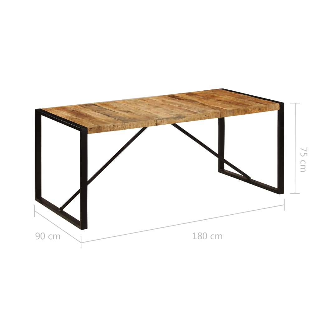 vidaXL Dining Table 70.9"x35.4"x29.5" Solid Mango Wood-0