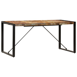 vidaXL Dining Table 63"x31.5"x29.5" Solid Reclaimed Wood-0