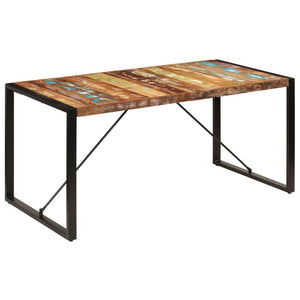 vidaXL Dining Table 63"x31.5"x29.5" Solid Reclaimed Wood-6