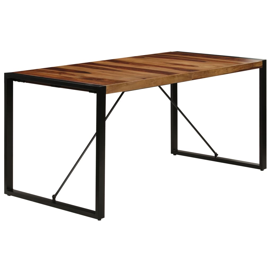 vidaXL Dining Table 63"x31.5"x29.5" Solid Sheesham Wood-0