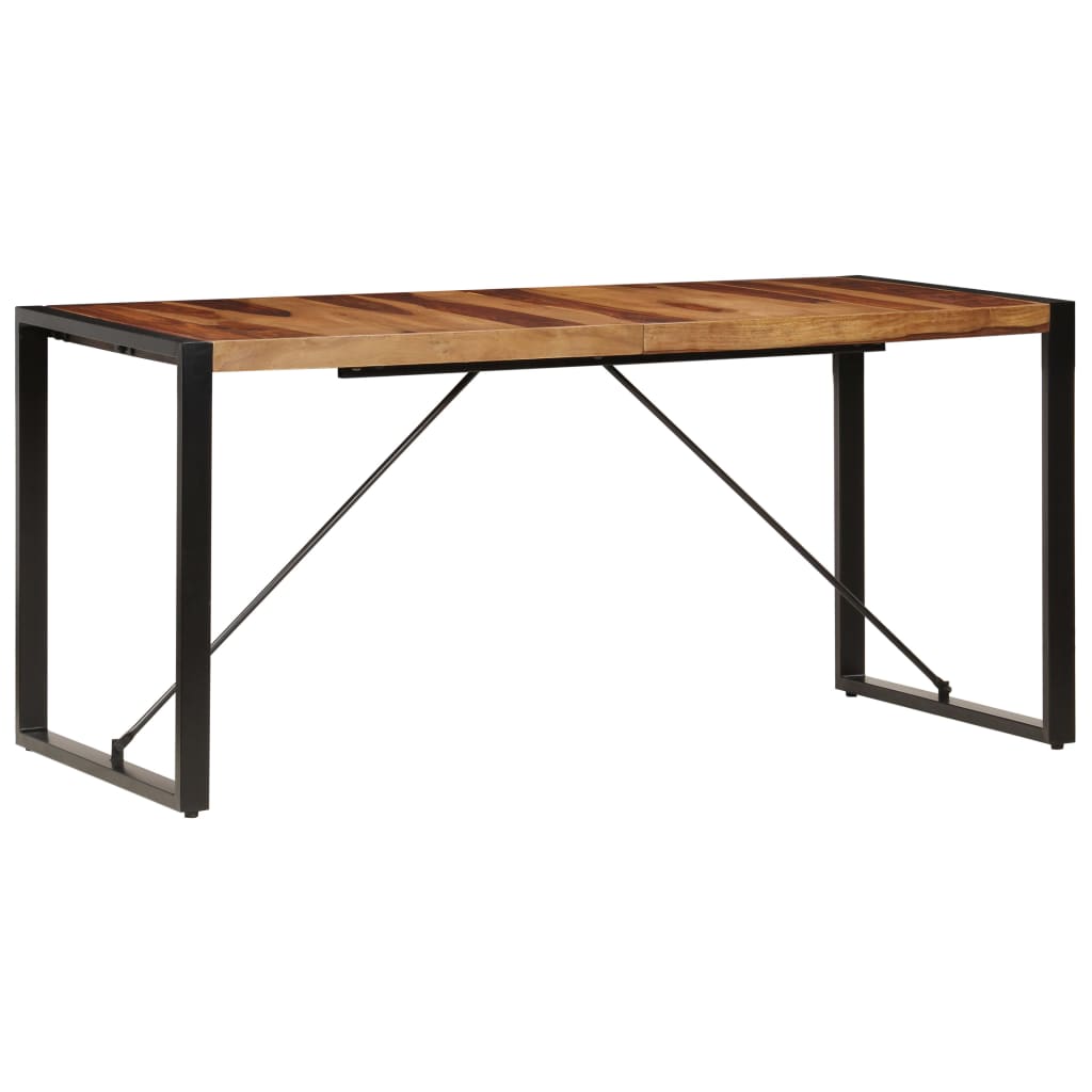 vidaXL Dining Table 63"x31.5"x29.5" Solid Sheesham Wood-1