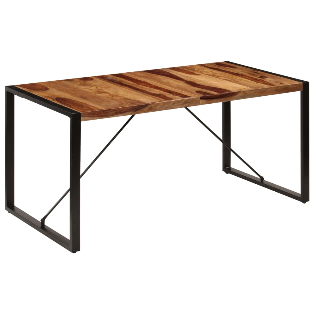 vidaXL Dining Table 63"x31.5"x29.5" Solid Sheesham Wood-7