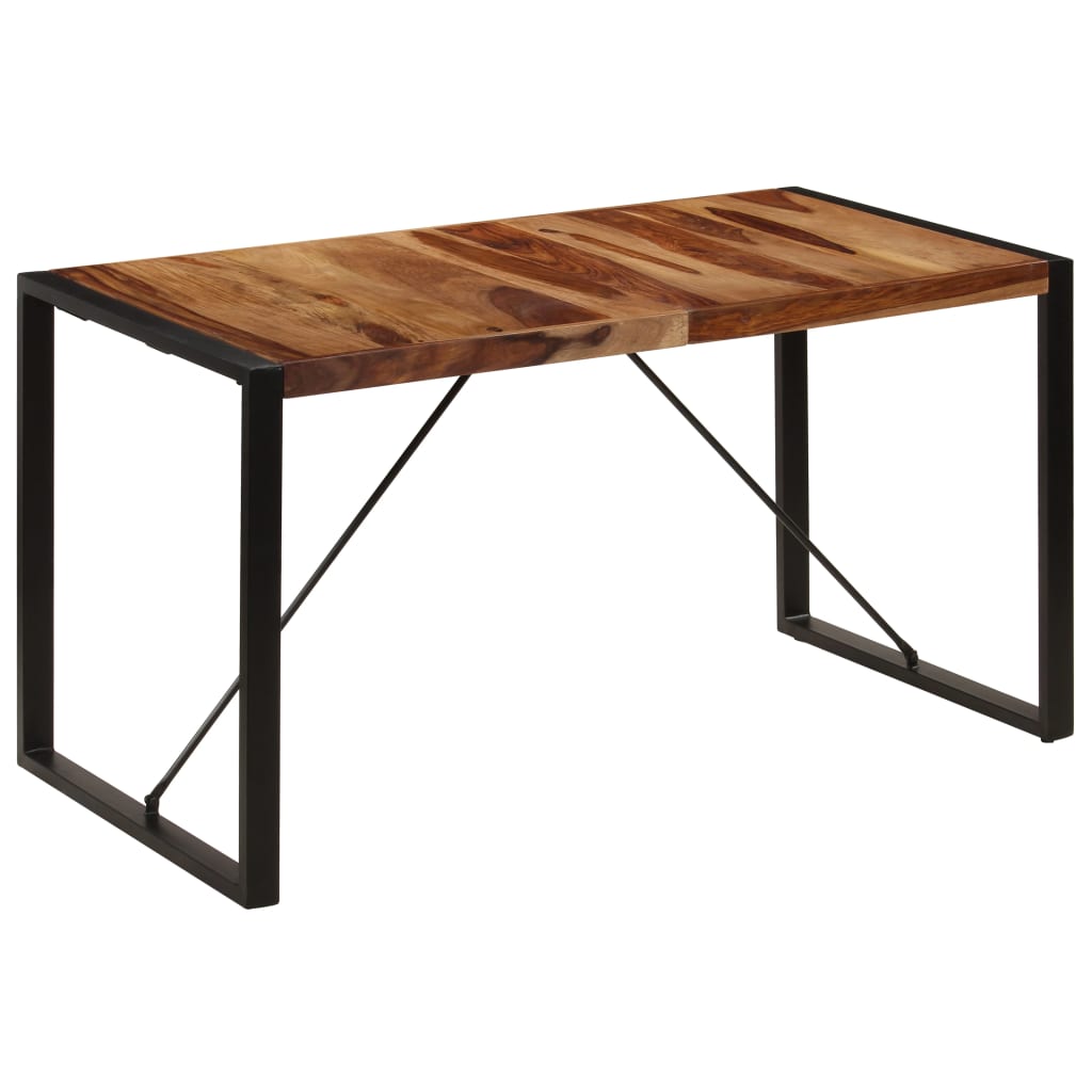 vidaXL Dining Table 55.1"x27.6"x29.5" Solid Sheesham Wood-0