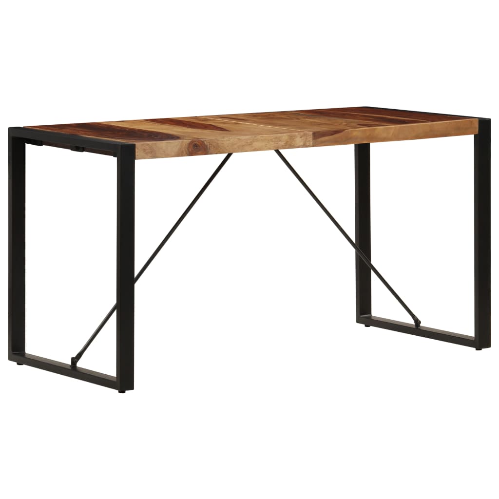 vidaXL Dining Table 55.1"x27.6"x29.5" Solid Sheesham Wood-2