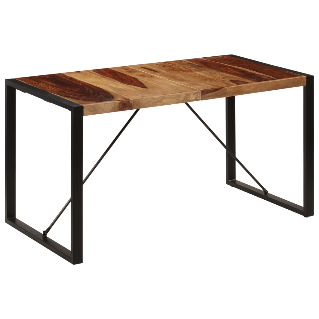 vidaXL Dining Table 55.1"x27.6"x29.5" Solid Sheesham Wood-7