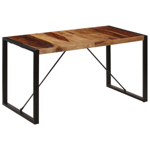 vidaXL Dining Table 55.1"x27.6"x29.5" Solid Sheesham Wood-7