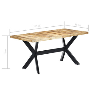 vidaXL Dining Table Kitchen Table Dining Room Dinner Table Solid Mango Wood-11