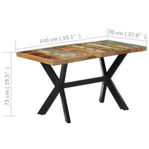 vidaXL Dining Table Kitchen Table Dining Room Dinner Table Solid Mango Wood-28