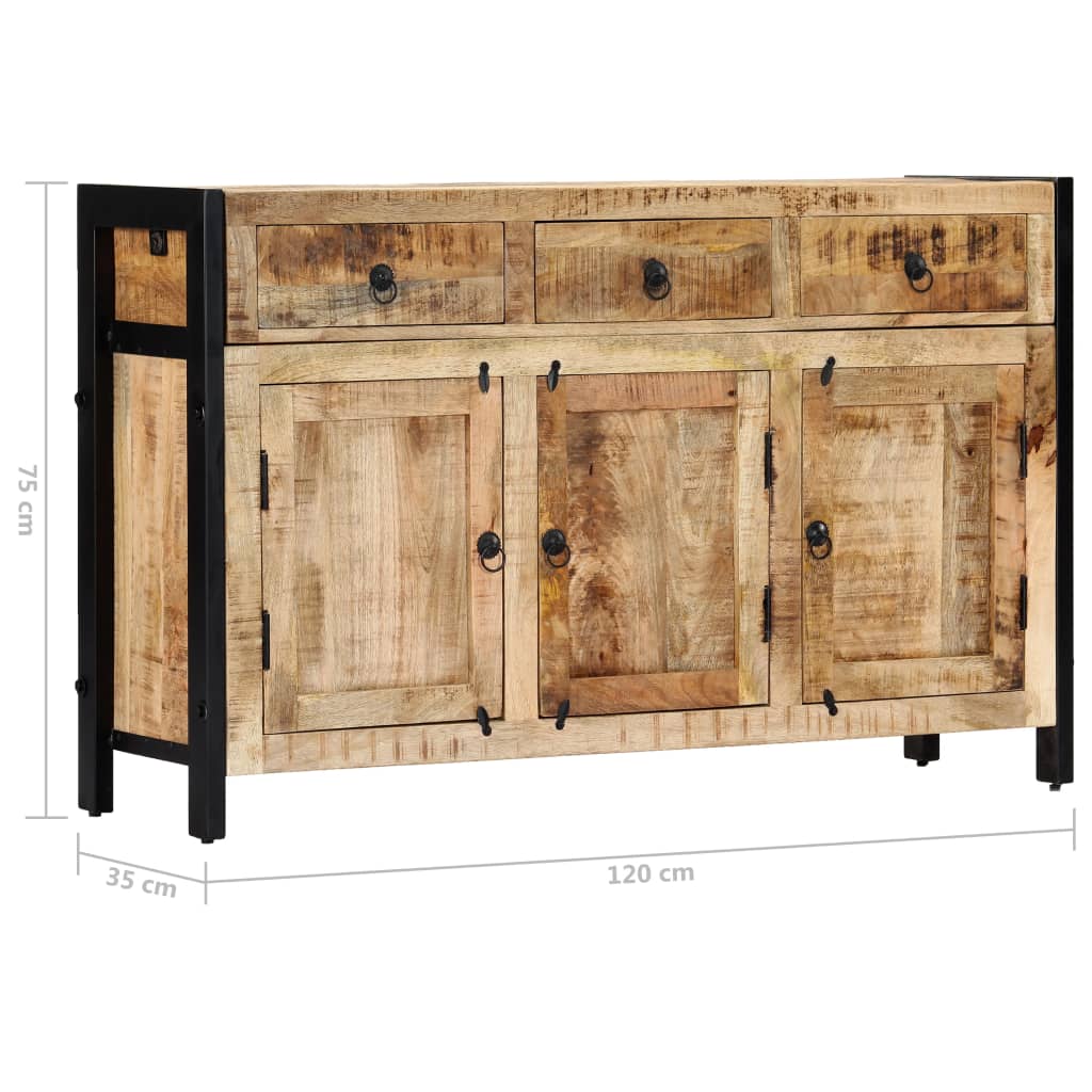 vidaXL Sideboard 47.2"x13.8"x29.9" Solid Mango Wood-9