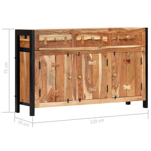 vidaXL Sideboard 47.2"x13.8"x29.5" Solid Acacia Wood-6