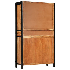 vidaXL Highboard 39.4"x15.7"x68.9" Solid Acacia Wood-2