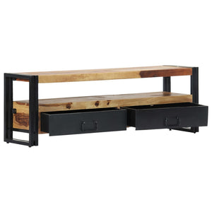 vidaXL TV Stand 47.2"x11.8"x15.7" Solid Wood Sheesham-3