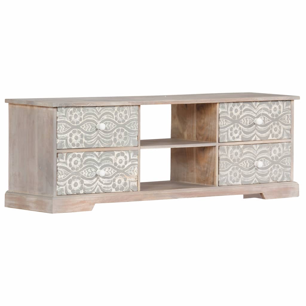 vidaXL TV Stand 47.2"x11.8"x15.7" Solid Wood Acacia-1