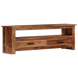 vidaXL TV Stand 46.5"x11.8"x15.7" Solid Wood Sheesham-9