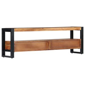 vidaXL TV Stand 55.1"x11.8"x17.7" Solid Wood Acacia-4