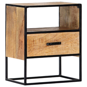 vidaXL Nightstand 15.7"x11.8"x19.6" Solid Mango Wood-0