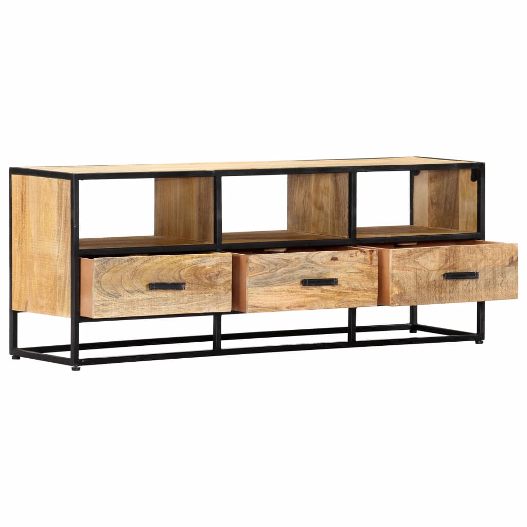 vidaXL TV Stand 47.2"x11.8"x17.7" Solid Wood Mango-4