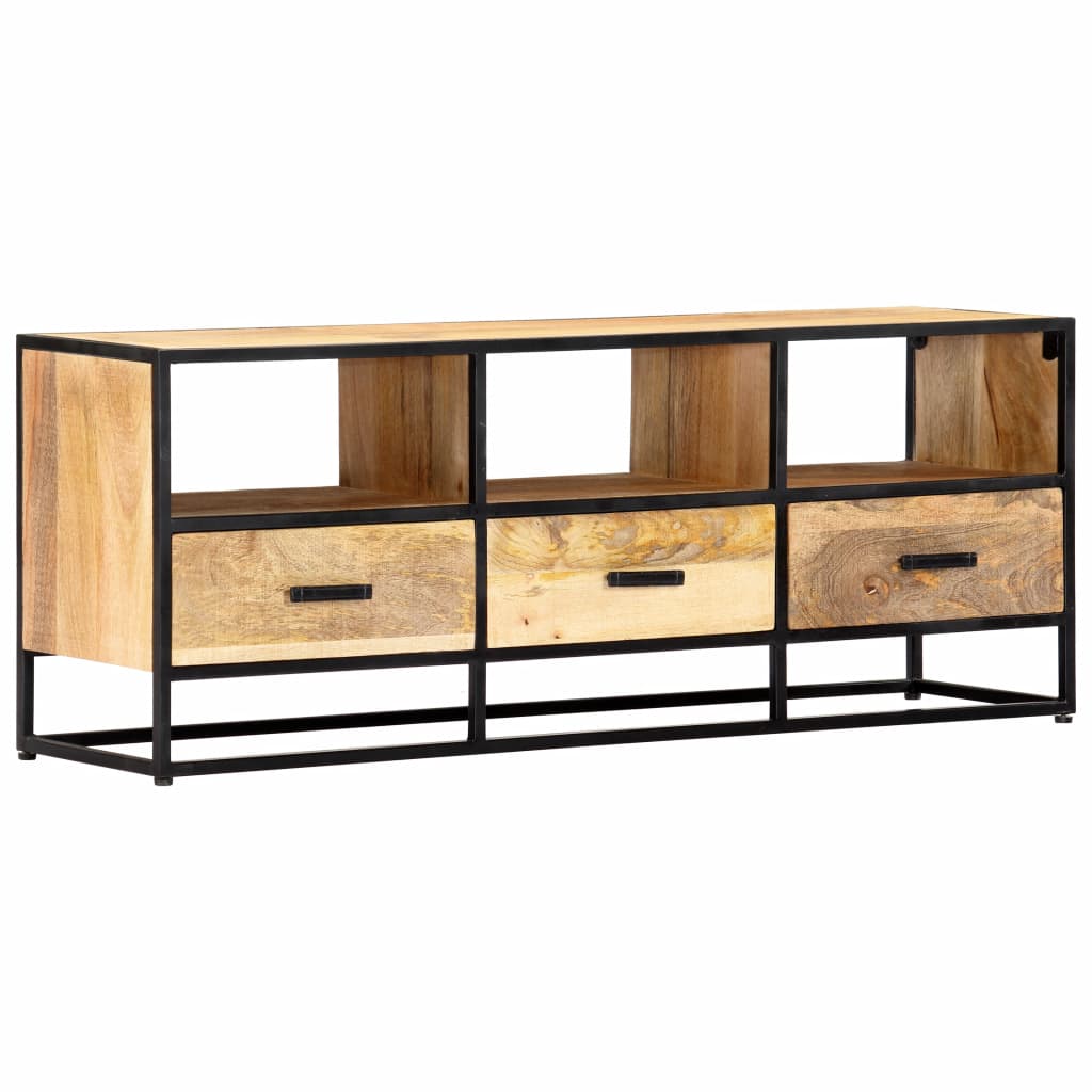 vidaXL TV Stand 47.2"x11.8"x17.7" Solid Wood Mango-9