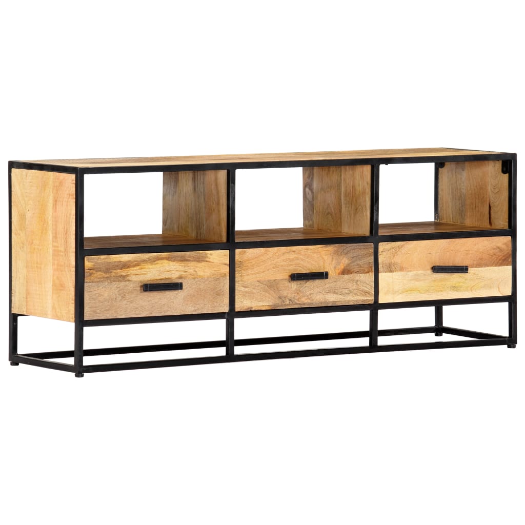 vidaXL TV Stand 47.2"x11.8"x17.7" Solid Wood Mango-10