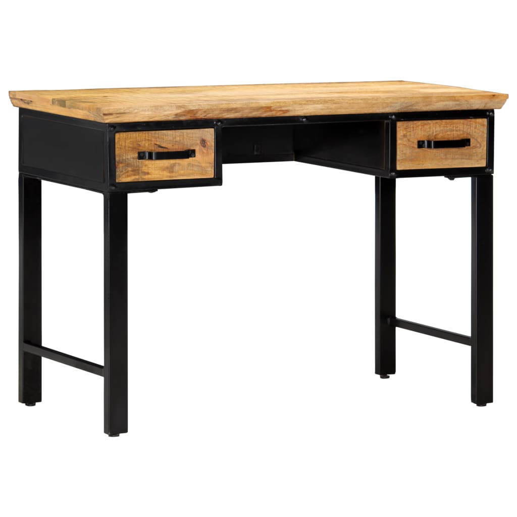 vidaXL Writing Table 43.3"x19.6"x29.9" Solid Mango Wood-0