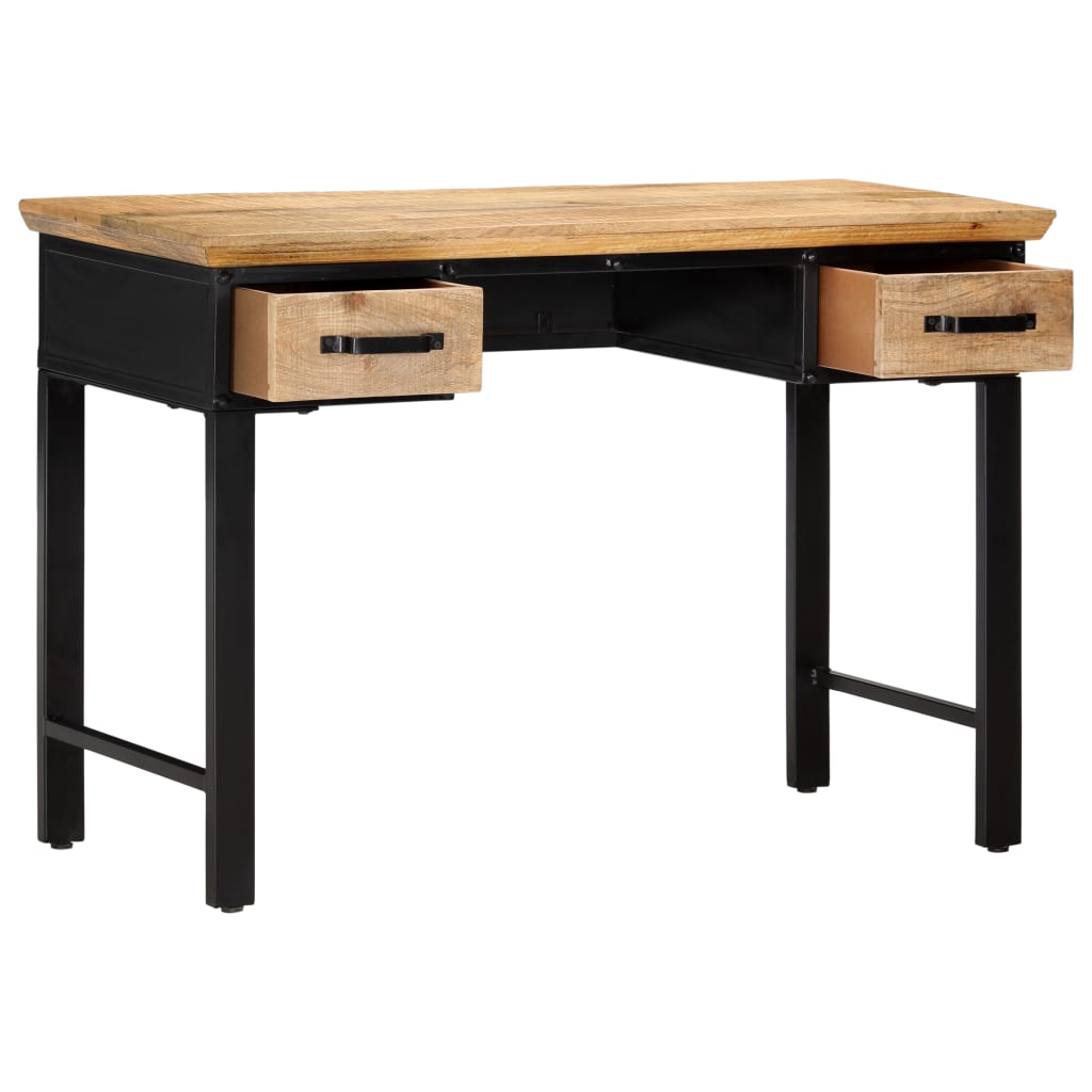 vidaXL Writing Table 43.3"x19.6"x29.9" Solid Mango Wood-4