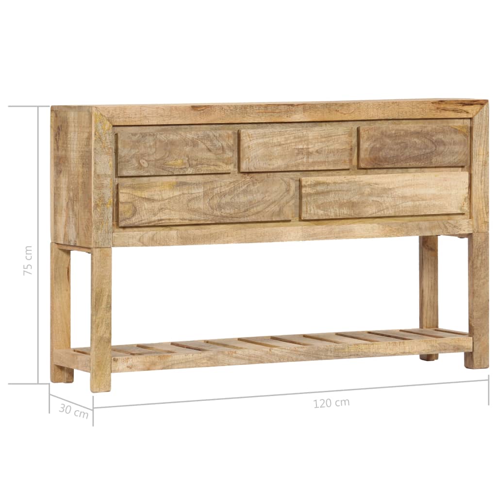 vidaXL Sideboard 47.2"x11.8"x29.5" Solid Mango Wood-8