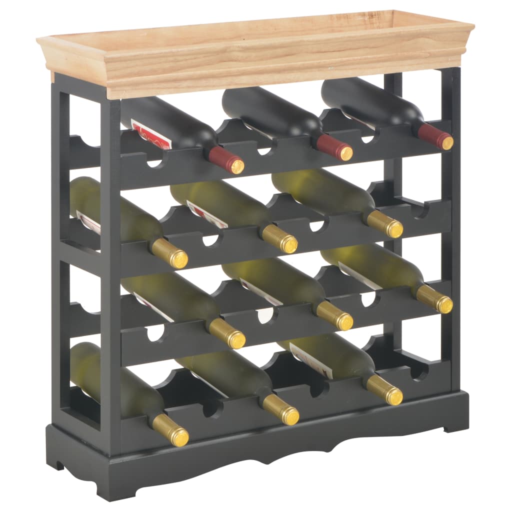 vidaXL Wine Rack Wine Bottle Holder with Top Tray Floor Wine Cabinet Organizer-1