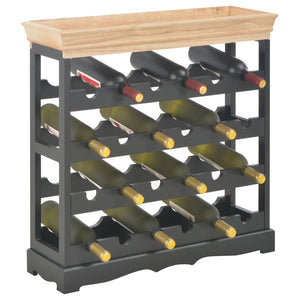 vidaXL Wine Rack Wine Bottle Holder with Top Tray Floor Wine Cabinet Organizer-1