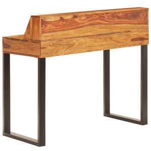 vidaXL Desk 43.3"x19.7"x37" Solid Sheesham Wood and Steel-1