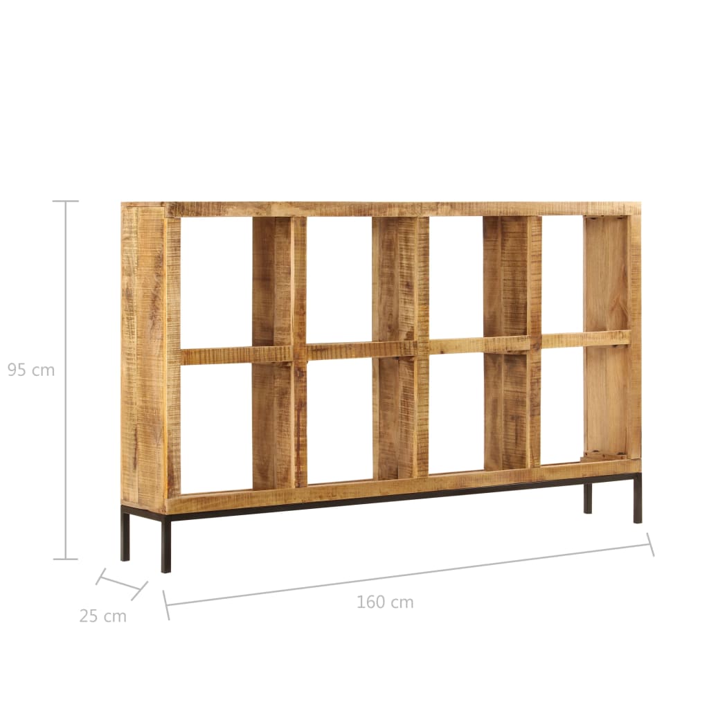 vidaXL Sideboard 63"x9.8"x37.4" Solid Mango Wood-5