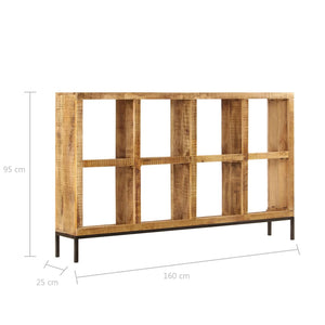 vidaXL Sideboard 63"x9.8"x37.4" Solid Mango Wood-5