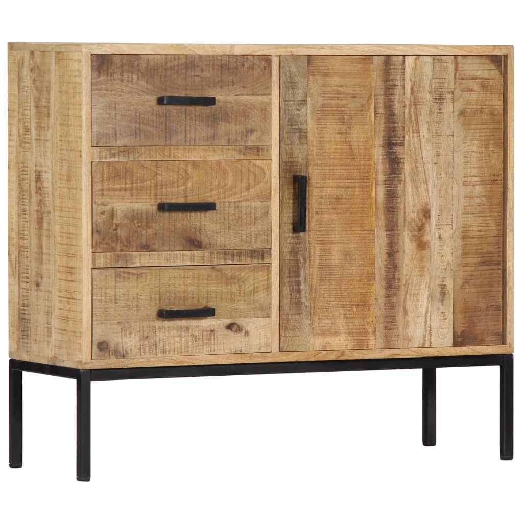 vidaXL Sideboard 34.6"x11.8"x28" Solid Mango Wood-0