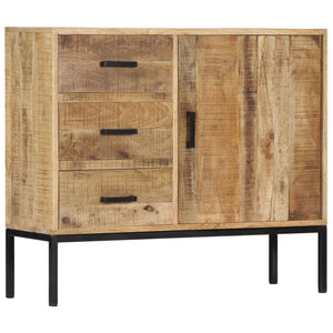 vidaXL Sideboard 34.6"x11.8"x28" Solid Mango Wood-0