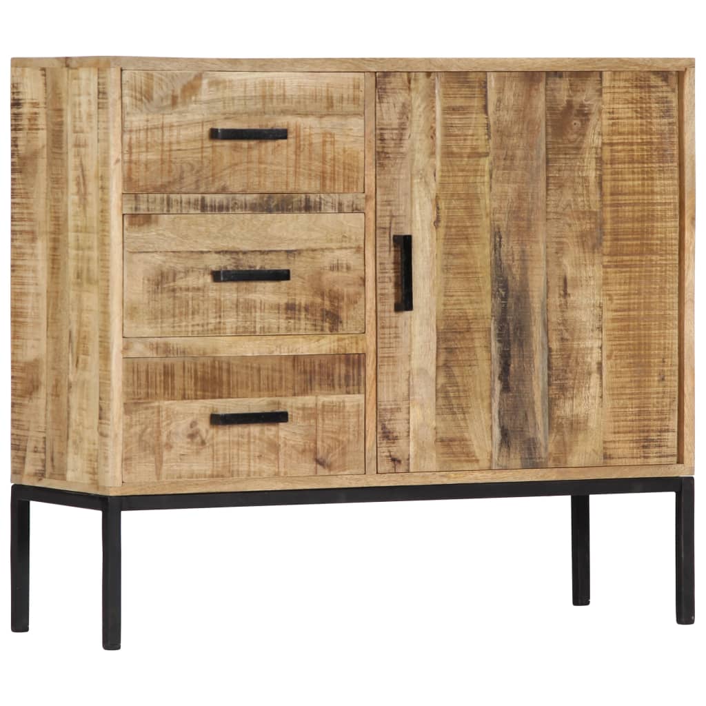 vidaXL Sideboard 34.6"x11.8"x28" Solid Mango Wood-1