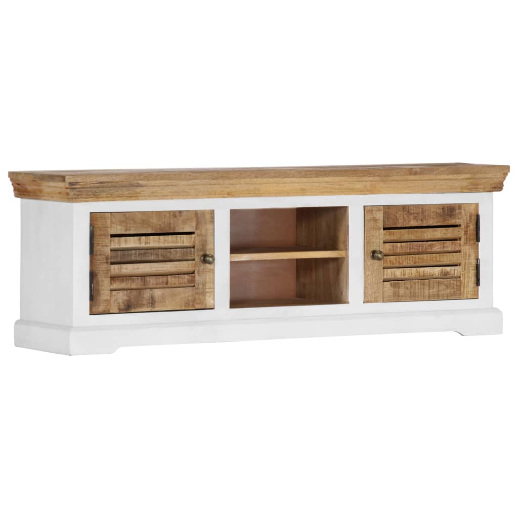 vidaXL TV Stand 46.5"x11.8"x15.7" Solid Wood Mango-7