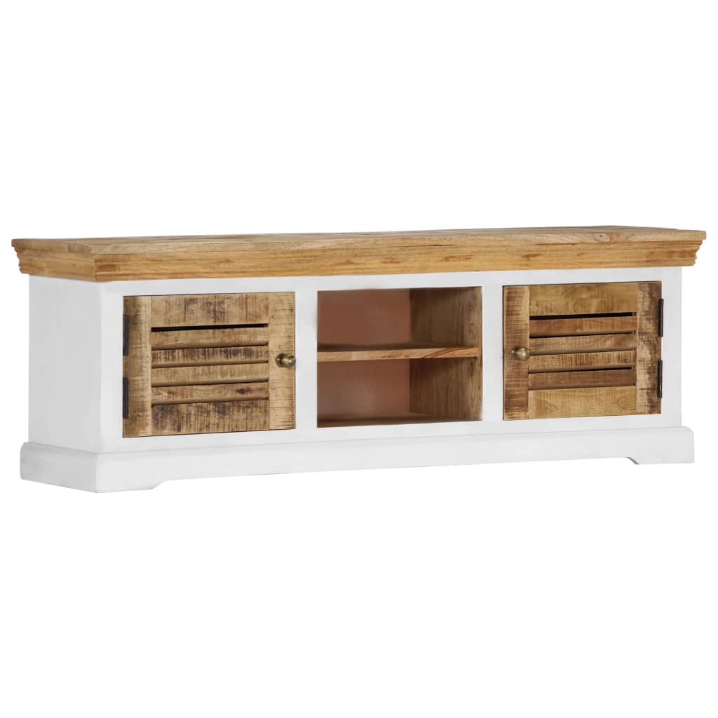 vidaXL TV Stand 46.5"x11.8"x15.7" Solid Wood Mango-8