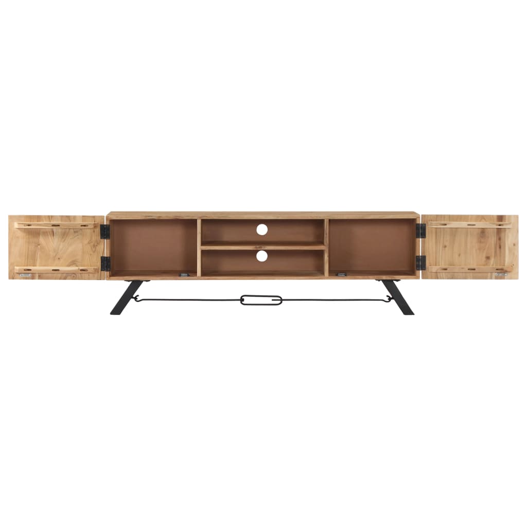 vidaXL TV Stand 55.1"x11.8"x17.7" Solid Wood Acacia-5