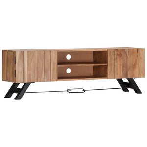 vidaXL TV Stand 55.1"x11.8"x17.7" Solid Wood Acacia-10