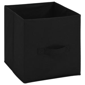 vidaXL Storage Cabinet with 4 Fabric Baskets Black 24.8"x11.8"x28" Steel-7