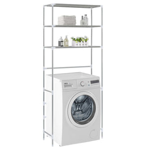 vidaXL Storage Shelf Freestanding 3-Tier Washing Machine Storage Organizer-23