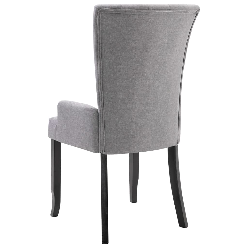 vidaXL Dining Chairs Accent Dining Chair with Armrests for Home Kitchen Fabric-41